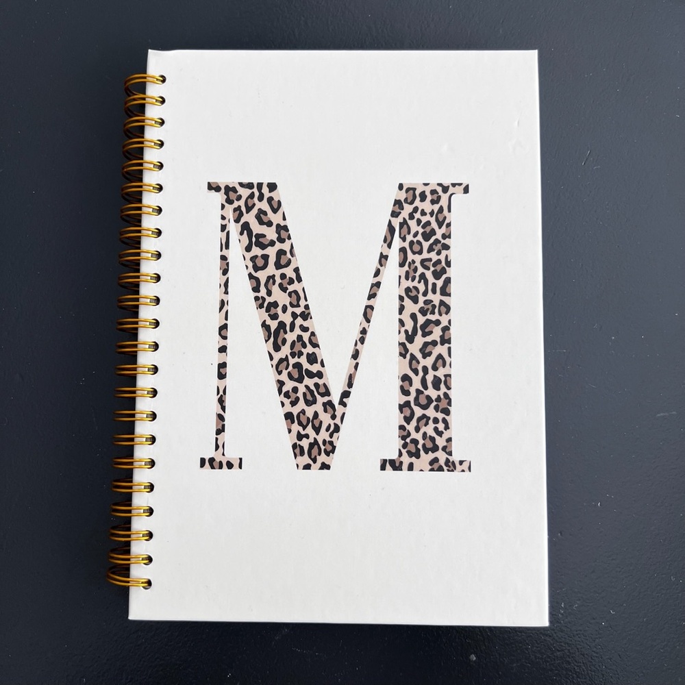 “M” Leopard Notebook
